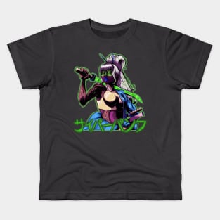 Cyberpunk X Japan: Ronin Girl (var.2) Kids T-Shirt